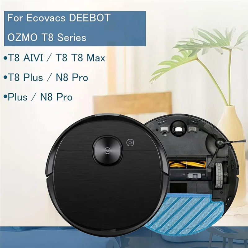 

B26B For Ecovacs DEEBOT OZMO T8+ / T8 AIVI / T8 Max / N8 Plus / N8 Pro Vacuum Main Side Brush Filter Mop Cloth Dust Bag Parts
