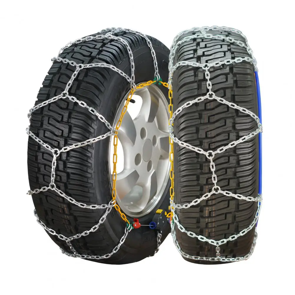 2Pcs Portable Snow Tire Chains, Auto Fixing 1 Min Quick Fit Easy Installation Tire Chains, Universal Emergency Tire Traction Cha