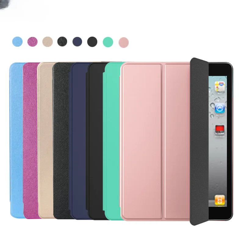 

For iPad 2 iPad 3 iPad 4 PC Back Case PU Leather Stand Cover A1395 A1396 A1397 A1416 A1430 A1403 A1458 A1459 A1460 Tablet Case