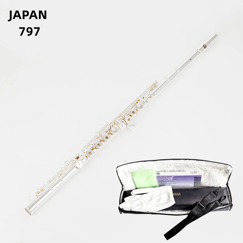 Japan 797 17-hole Flute-b Foot e-gorgeous Performance Musical Instrument Copper-l Silver Plated Flute