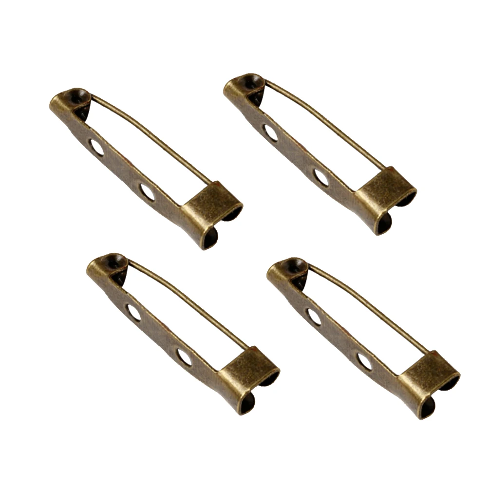 

200pcs 4Cm Bronze Safety Brooch Pins Alloy Pin Backs For Diy Crafts Sewing Fabric Name Badges Durable Hard Wear Resistant 3