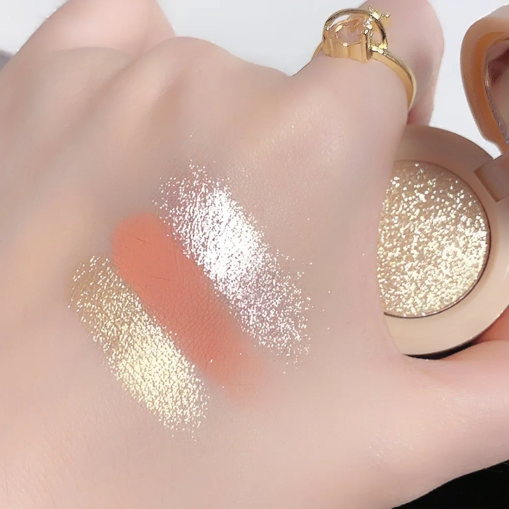 لوحة وجه 3 في 1، أحمر الخدود، بودرة كونتور لامعة غير لامعة، تدوم طويلاً، مقاومة للماء، مناسبة للسفر #1