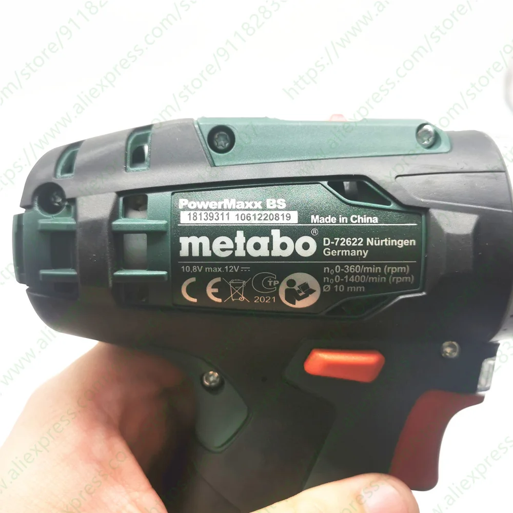 Chave de fenda elétrica para powermaxx bs básico metabo 10.8v 12v broca elétrica de lítio broca elétrica multifuncional mão broca