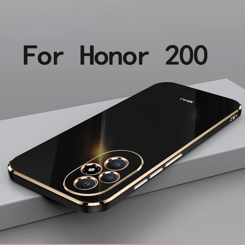 Etui na Honor 200, wysokiej jakości miękkie etui TPU chroniące przed odciskami palców i z ochroną aparatu.