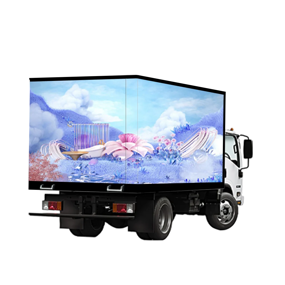 Pickup pubblicitario mobile digitale 3D con scatola per camion con schermo a LED per esterni per la progettazione di palcoscenici di Roadshow