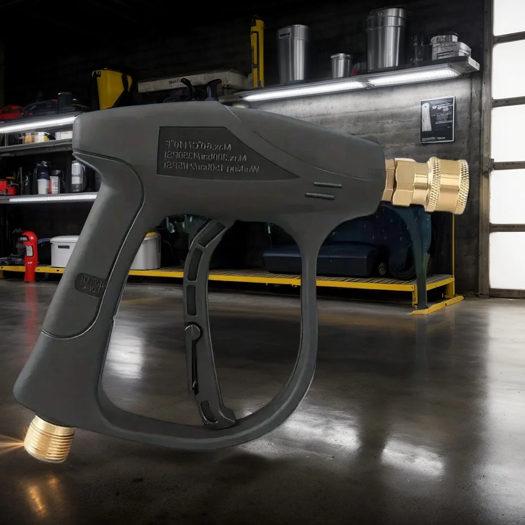 

Водяной пистолет высокого давления в форме веера — алюминиевый сердечник, быстроразъемное соединение, 5-цветное сопло, соединительная конструкция для мойки автомобилей