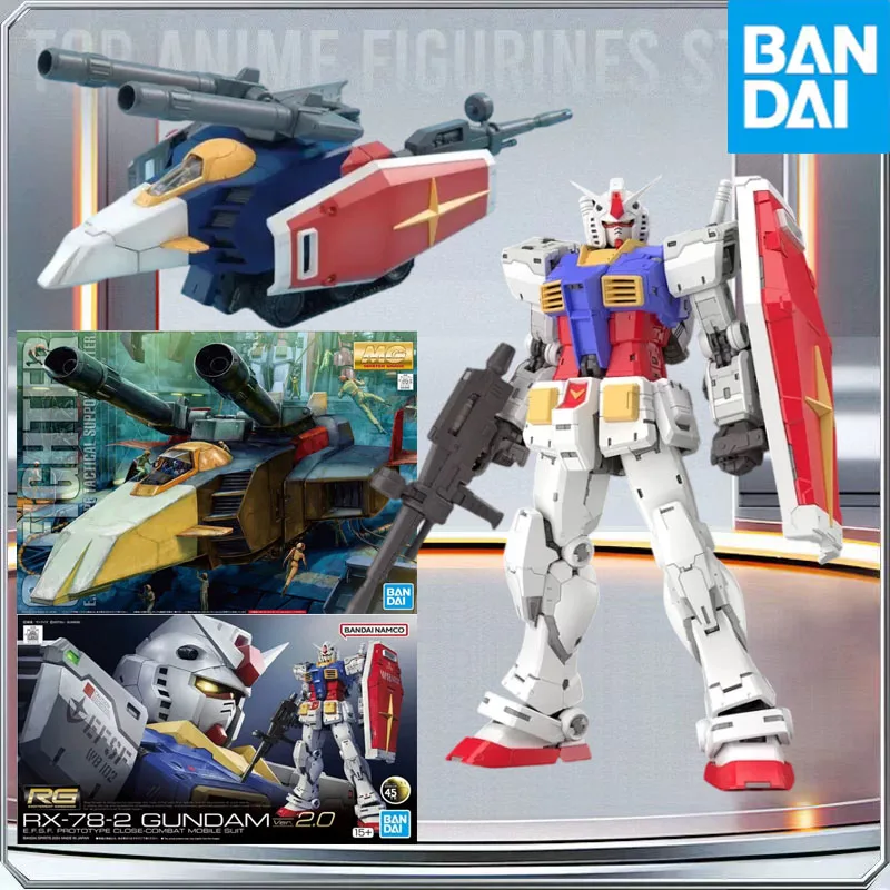 

BANDAI Genuine MG 1/100 G-Fighter Core Fighter RX-78-2 GUNDAM Ver. 2.0 Anime Action Figure Collection Model Toy Holiday Gift