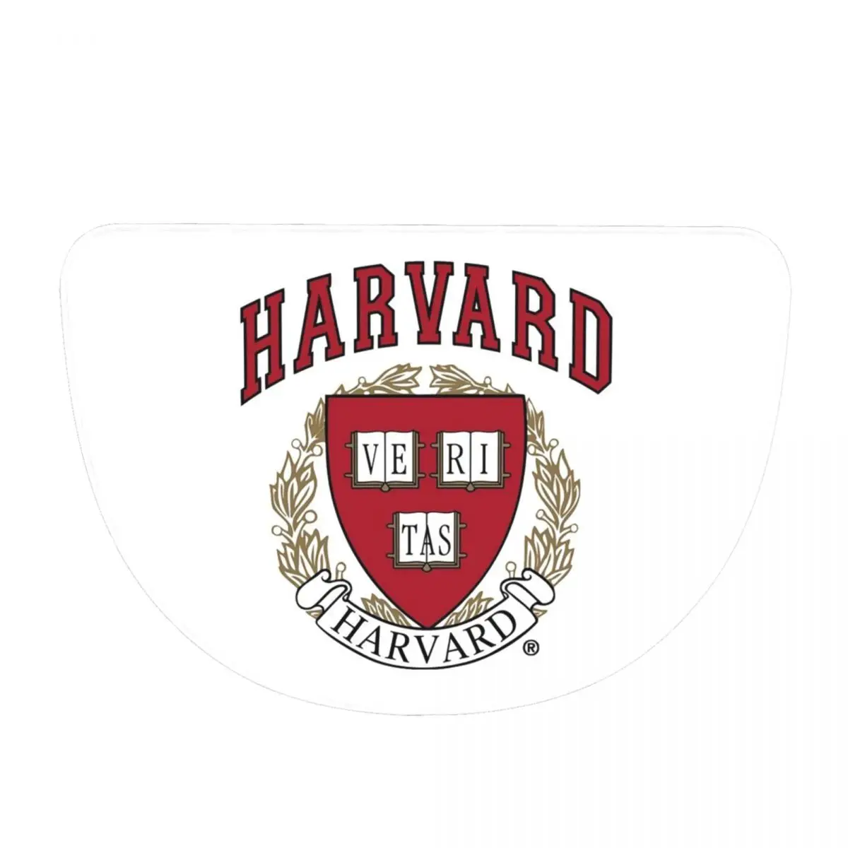 Harvard Medical School Soft Flannel Half Round Doormat Non Slip Bathroom Mat Absorbent Floor Carpet for Living Room