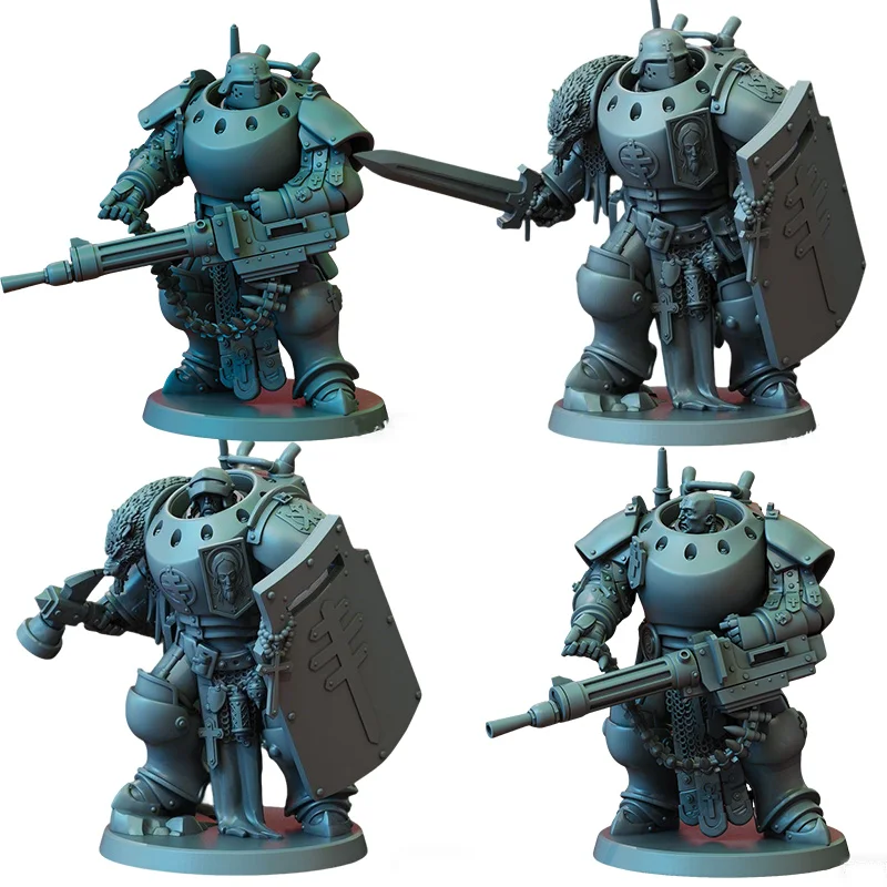Resin Mechanized Soldier Chess Pieces New an Tiao Ke Heavy Armor Mechanized Soldier MECH Crossbowmen Tabletop Game Figures