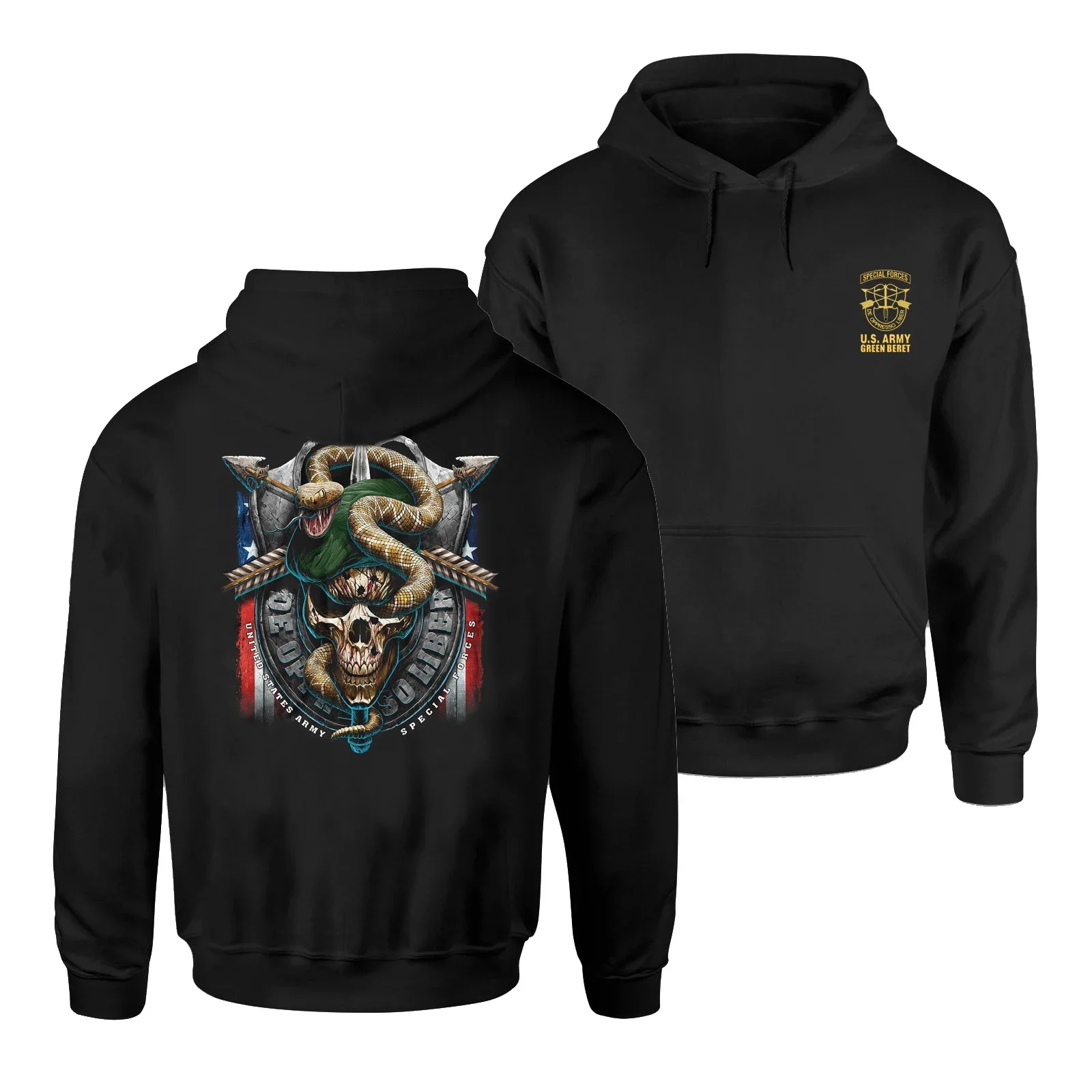 

US Army Special Forces Green Beret Pullover Hoodie New 100% Cotton Comfortable Casual Mens Sweatshirt Military Grunt Streetwear