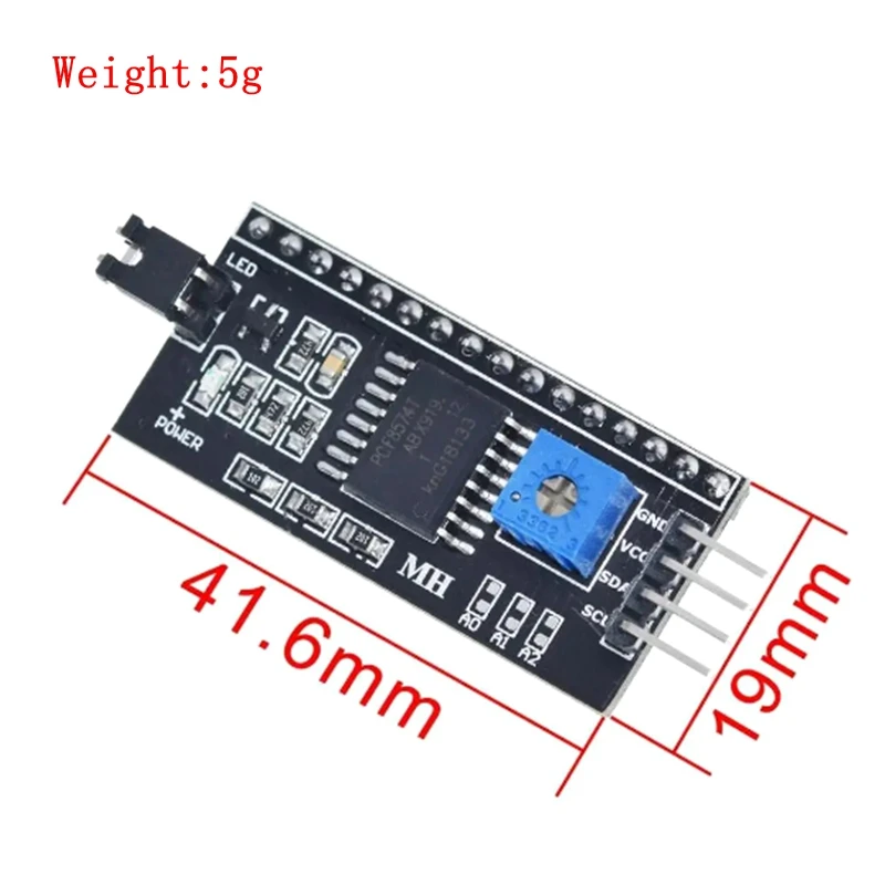 IIC I2C TWI SPI porta scheda di interfaccia seriale 1602 2004 LCD1602 piastra adattatore modulo convertitore adattatore LCD PCF8574 per Arduino