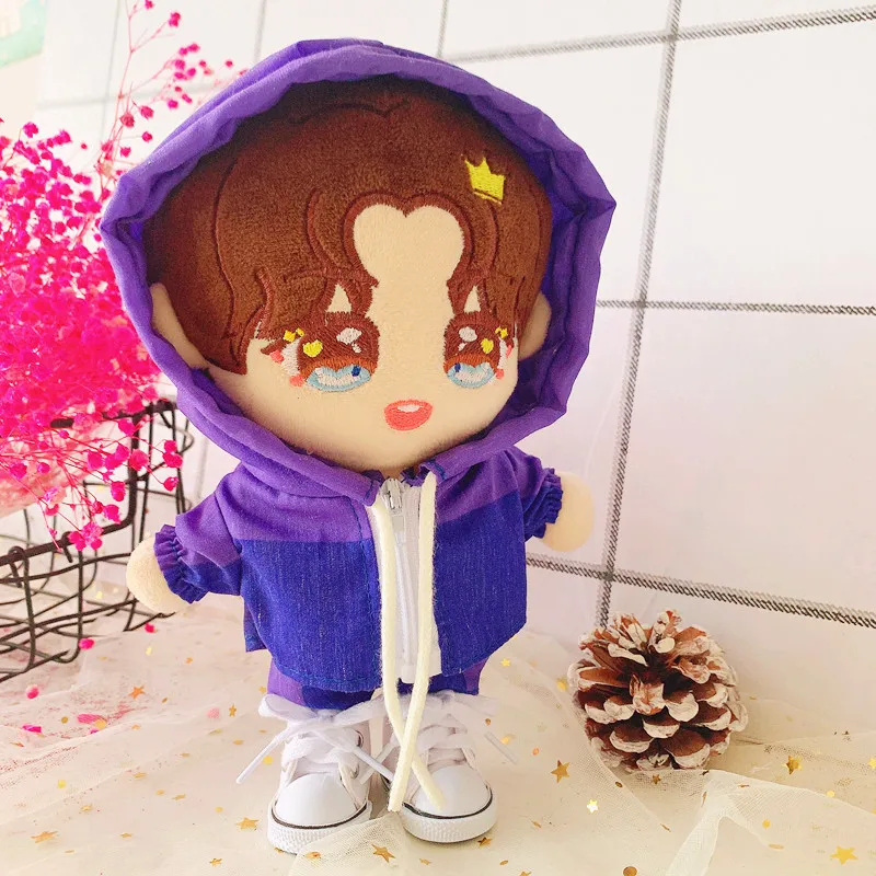 20cm Plush Toy Doll Clothes Fashion Trend Hoodie Cool And Handsome Youth Top Pants Set Back To School Season Baby Birthday Gift