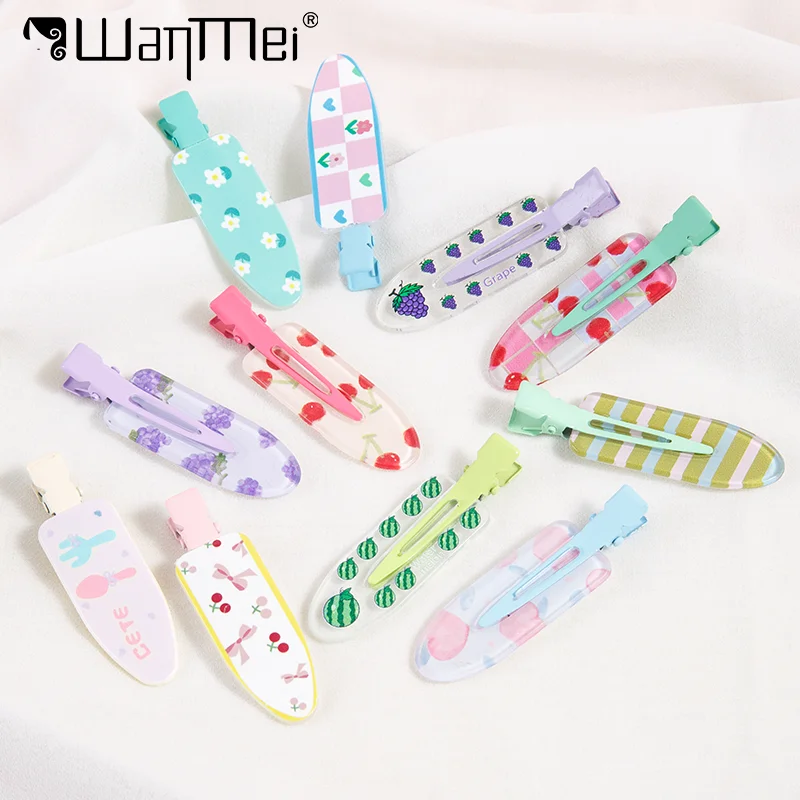 10 stücke Koreanische Metall Haarnadeln Kawaii Candy Obst Stil Sommer Pony Sweetie Acryl Clips Mädchen Schönheit Styling Zubehör Set – Detail 1