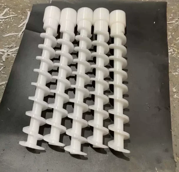 Food Grade Plastic Spiral Conveyor Rod Push Bottle Transfer Screw Accessory Size needs to be provided.