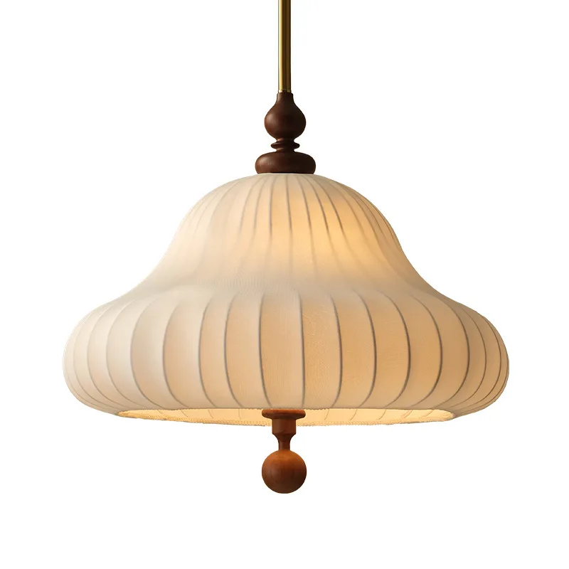 

Retro wabi silent wind, bedroom fabric chandelier, medieval restaurant tea room main lamp
