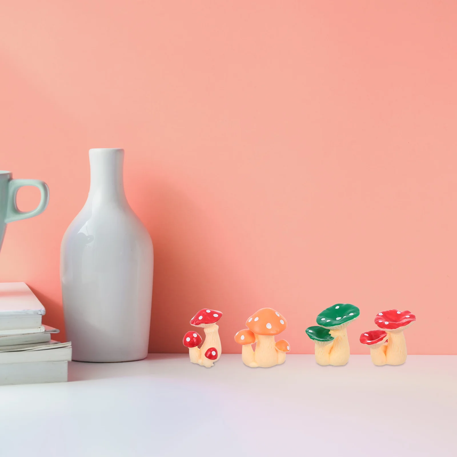 

8Pcs Miniature Resin Mushroom Decorations Colorful Micro Landscape Fairy Garden Accessories Mini Plant Decor