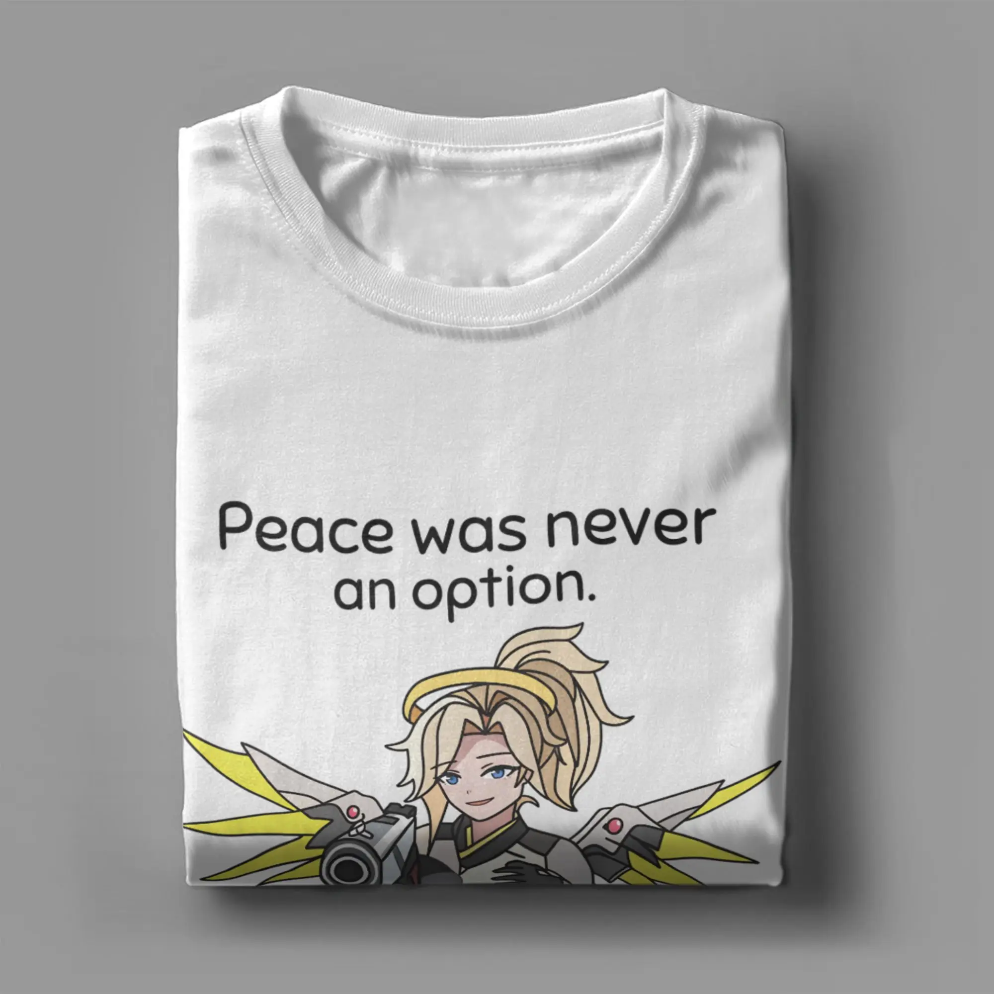 Mercy Men Women T Shirt Overwatches Game Fashion Tees Short Sleeve Round Collar T-Shirt 100% Cotton 6XL Clothing