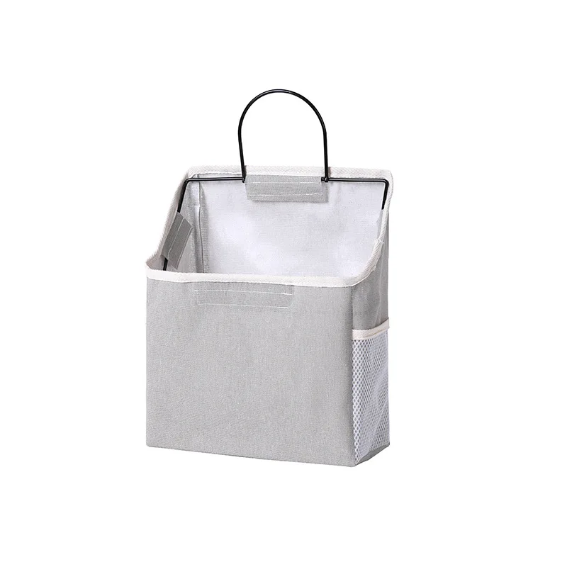 Hanging Bag Dormitory Storage Bag Wall-mounted Wall Fabric Desktop Cotton Linen Finishing Storage Bag #3617