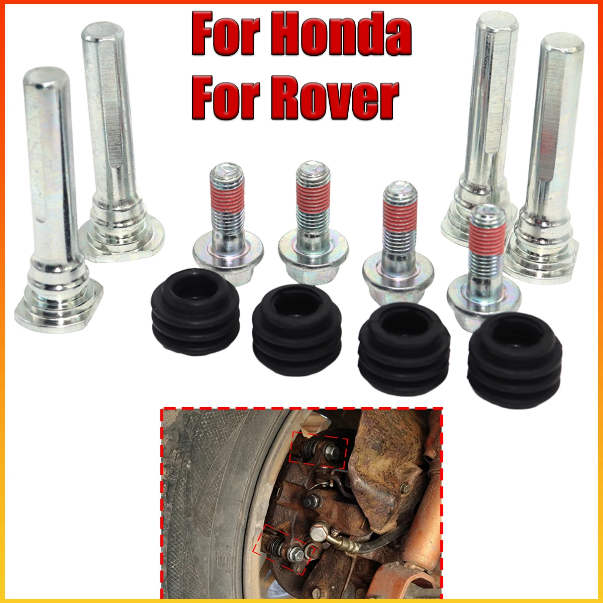 

Rear Left Right Brake Cylinder Slider Guide Pin For Disc Housing Bolt Rubber Bushing Boot Seal Kit For HONDA INSIGHT ROVER 45