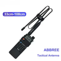 CS Tactical Outdoor Walkie Talkie Foldable Antenna 136-520M UHF/VHF Radio Signal Booster for Baofeng/Kenwood/WOUXUN/HYT 33-108cm