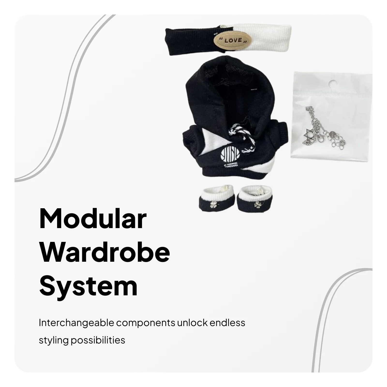 Doll Hoodie Set for Kids Creative Play with Footwear for 6.69'' Doll