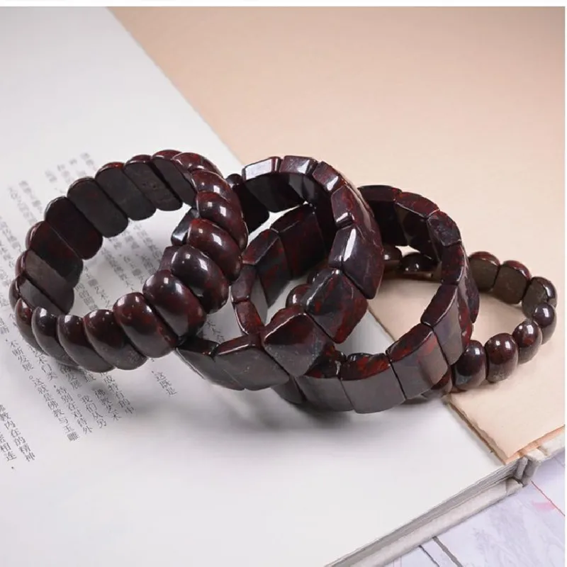 

Red Eden Manual Bloodstone Square Men'S Magnetic Meteorite Bracelet