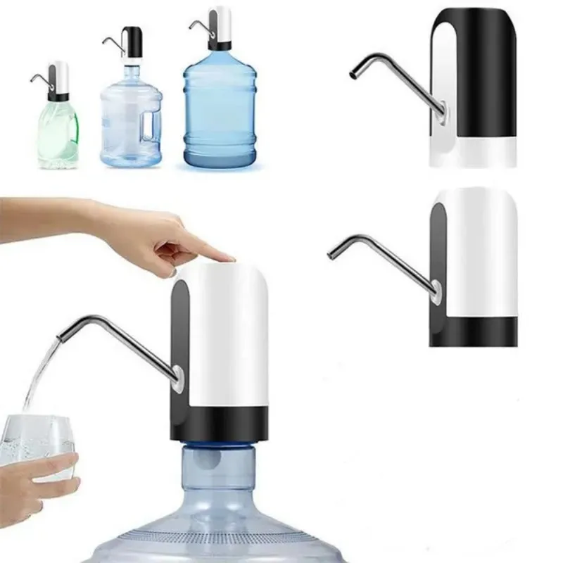 1pc USB Rechargeable Automatic Water Dispenser Portable Drinking Bottle Barreled Water Switch Smart Water Pump Water Treatment