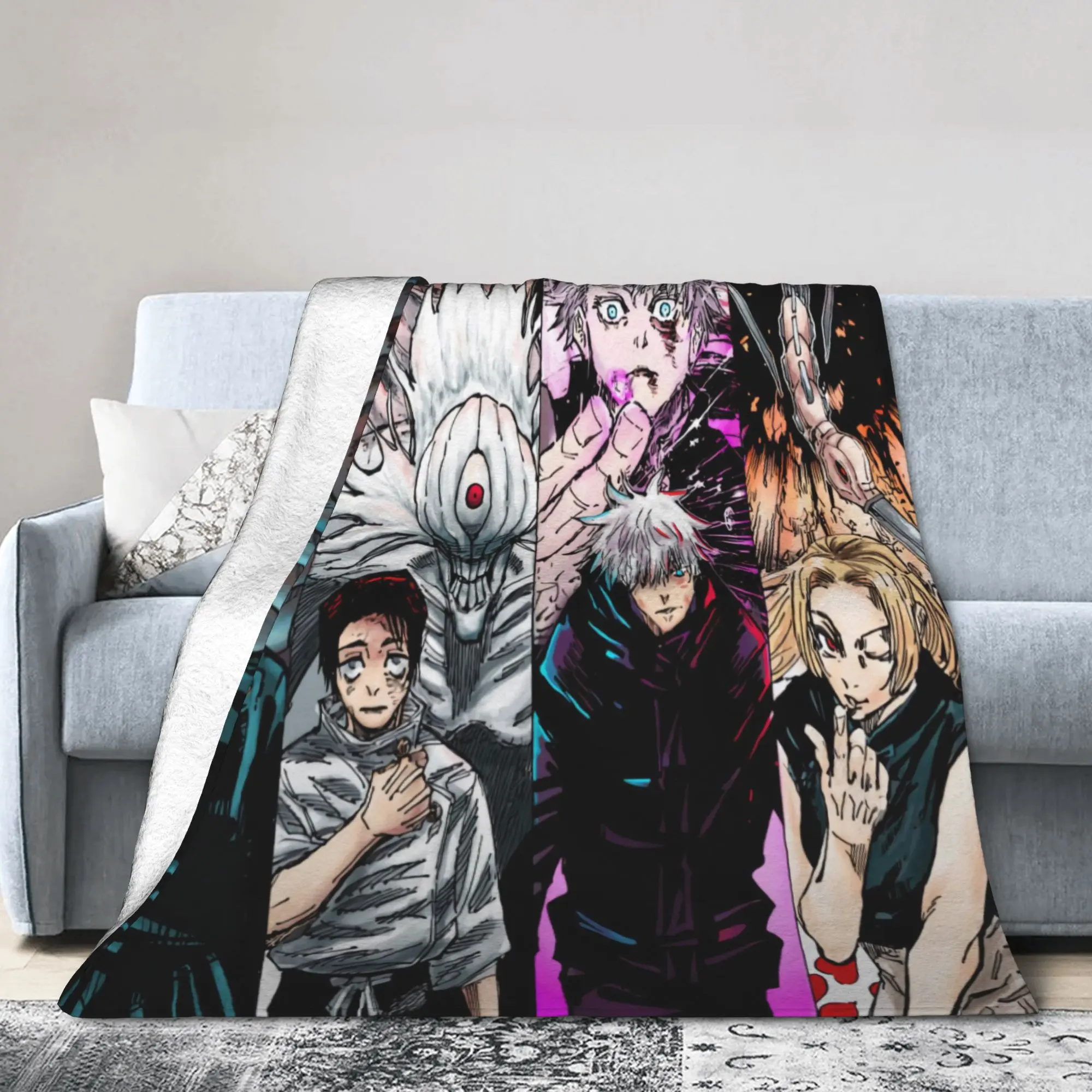 Special Grades Jujutsu Kaisen Plush Blankets Girls Boys  Flannel Throw Blanket For Couch Chair Soft Warm Quality Bedspread Gift