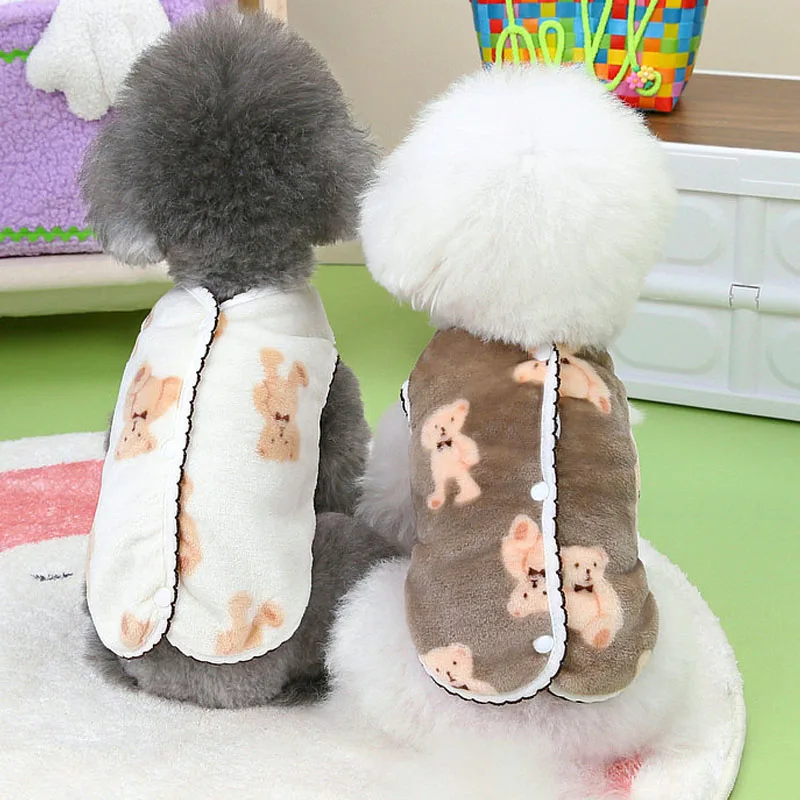 

Warm Dog Winter Clothes White Sleeveless Clothing Fleece Coat For Small Dogs Dachshund Chiwawa Costume Puppy Vest Jacket Outfits