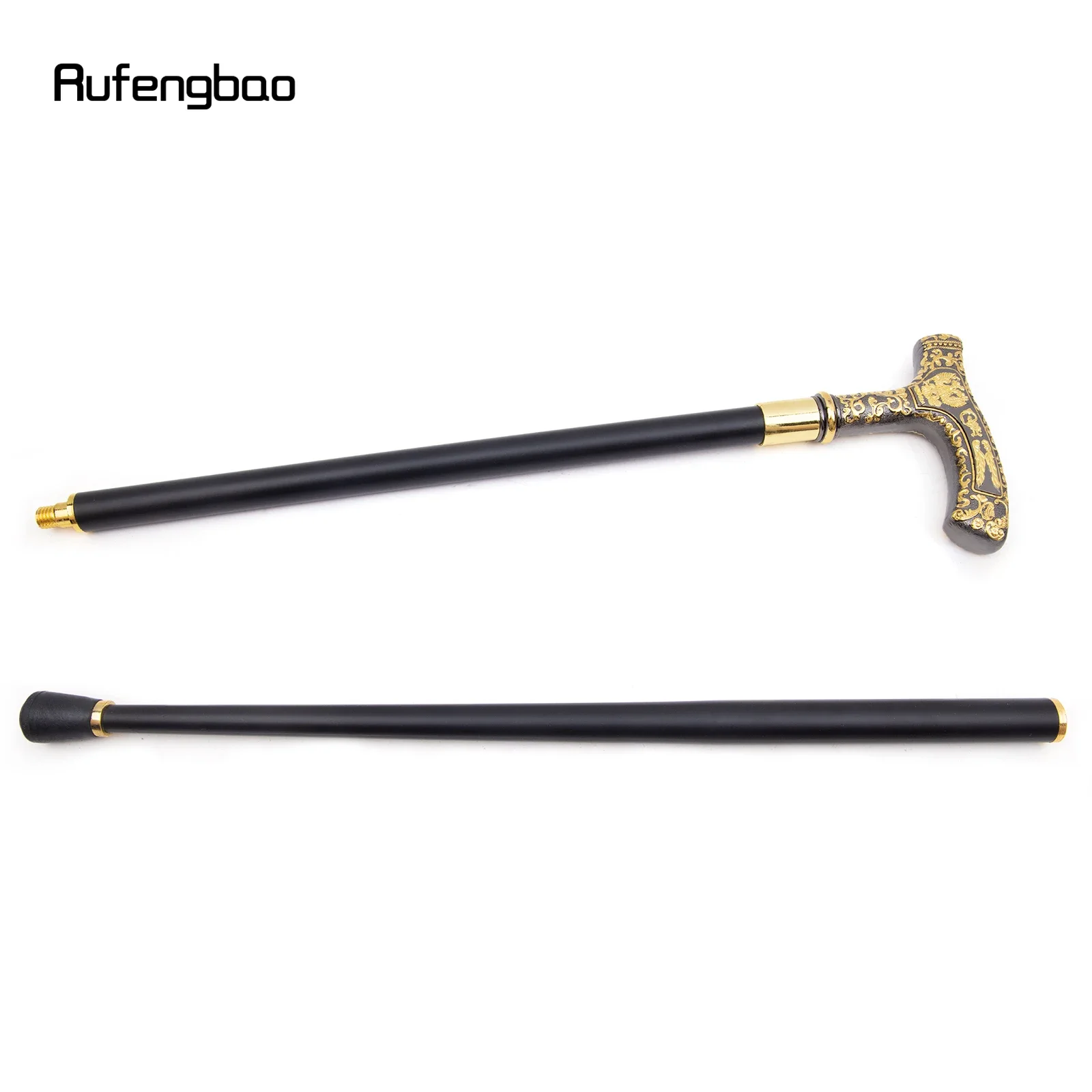 Golden Black Double Headed Eagle Totem Walking Cane Fashion Stick Gentleman Luxury Crosier Knob Walking Stick 93cm