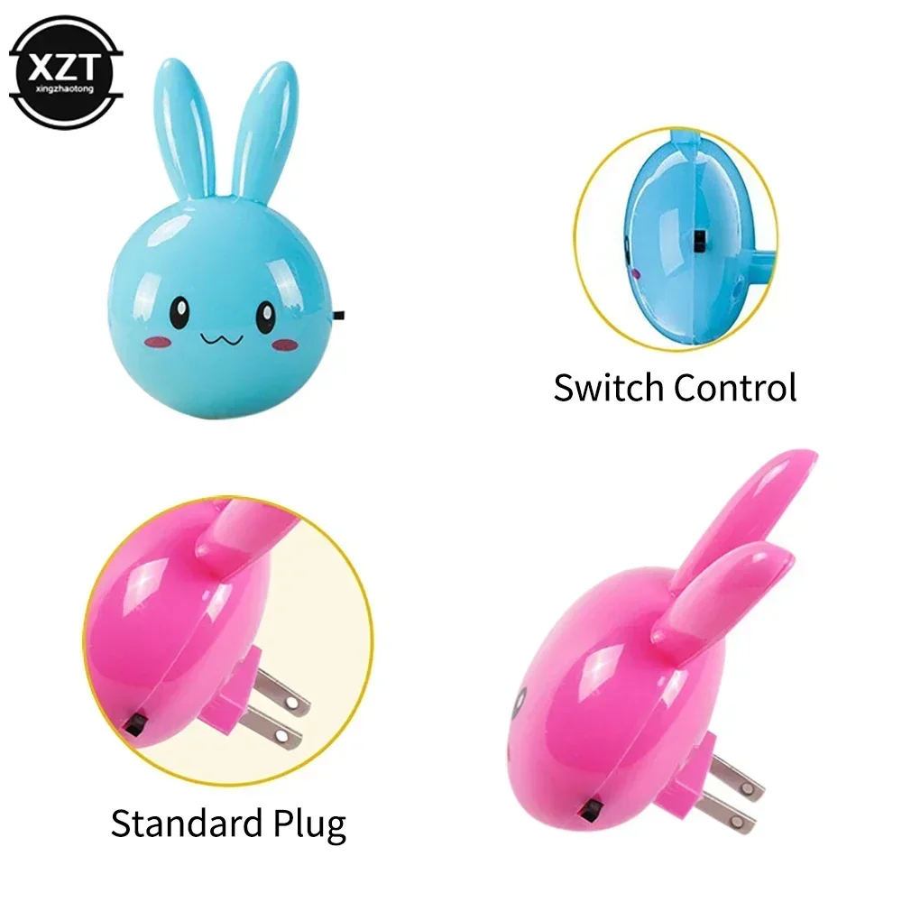 LED Cartoon Rabbit Night Lamp Smart Party Event Decor Night Light Fun Toy Kid\'s Room Desk Lamp Mini Decoration Sleeping Lighting