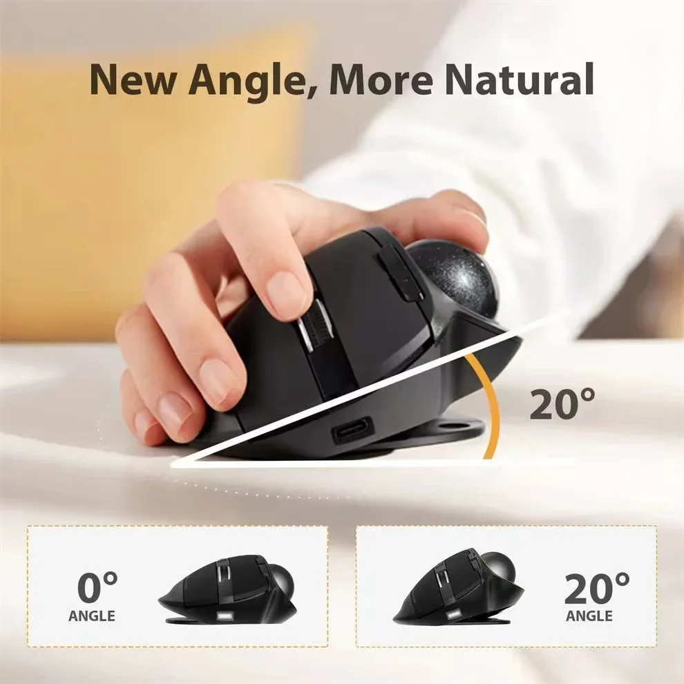 

New Wireless Mouse Rechargeable 2.4G Bluetooth Dual-mode Light-emitting Mouse Ergonomically Suitable for Laptop Tablets