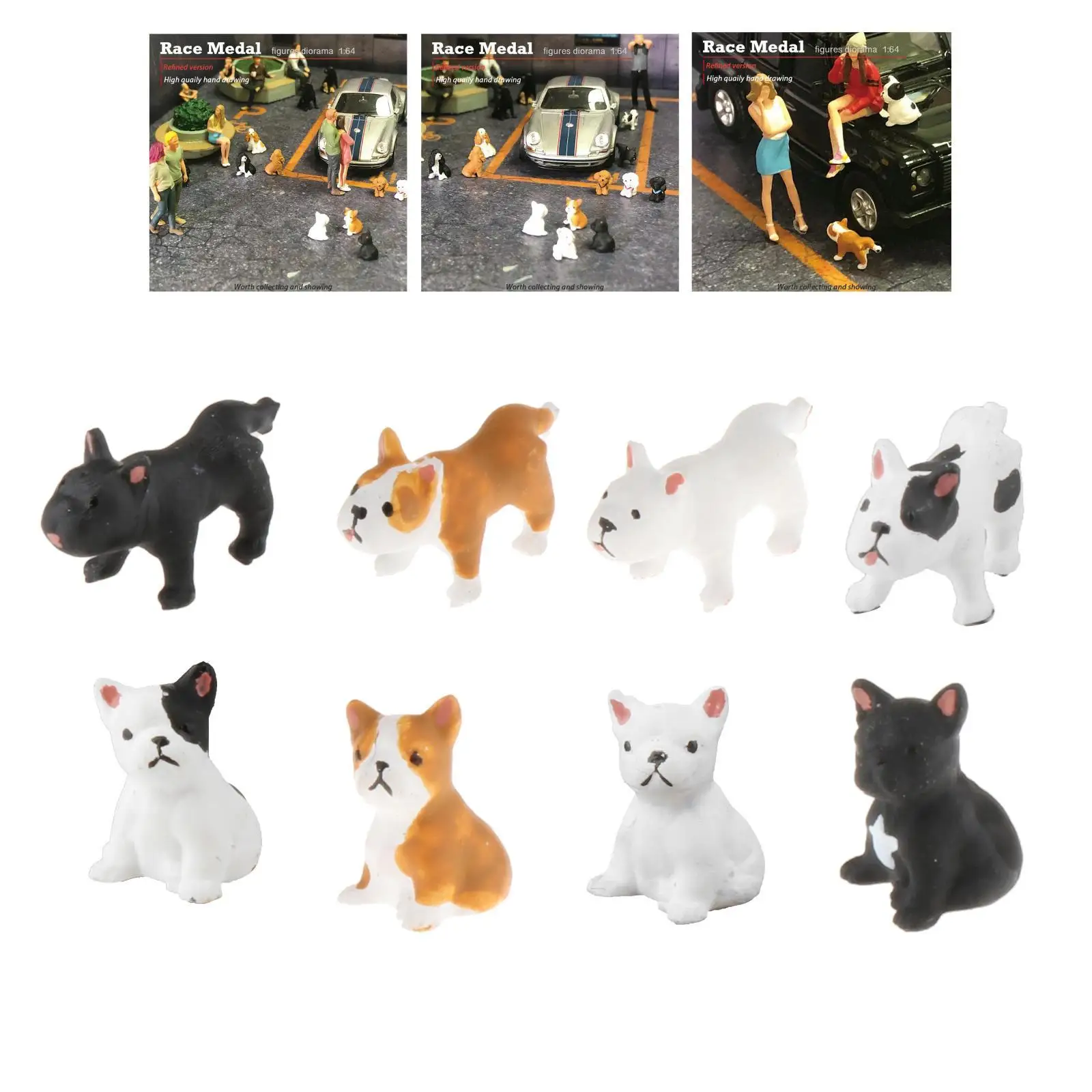 

/64 масштабная модель автомобиля, сцена, диорама, пейзаж, собака, смола, ручная роспись, фигурка, сценарий, миниатюрная модель, аксессуары, декор