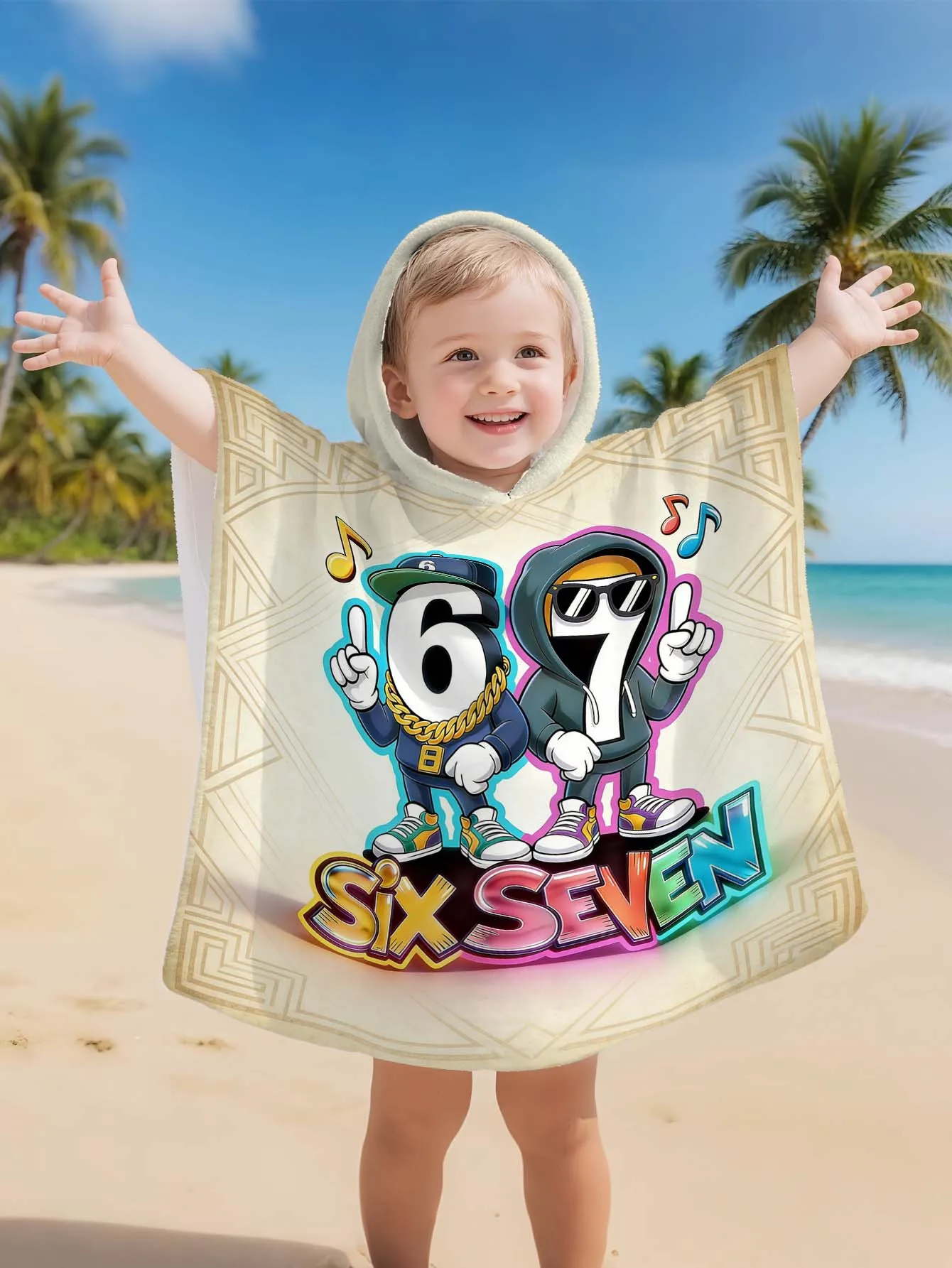 Element 67 Friendship Bathrobe Soft Bathrobe Super Absorbent Side buttons Suit For Beach Pool Seaside Camping For Boy or Girl