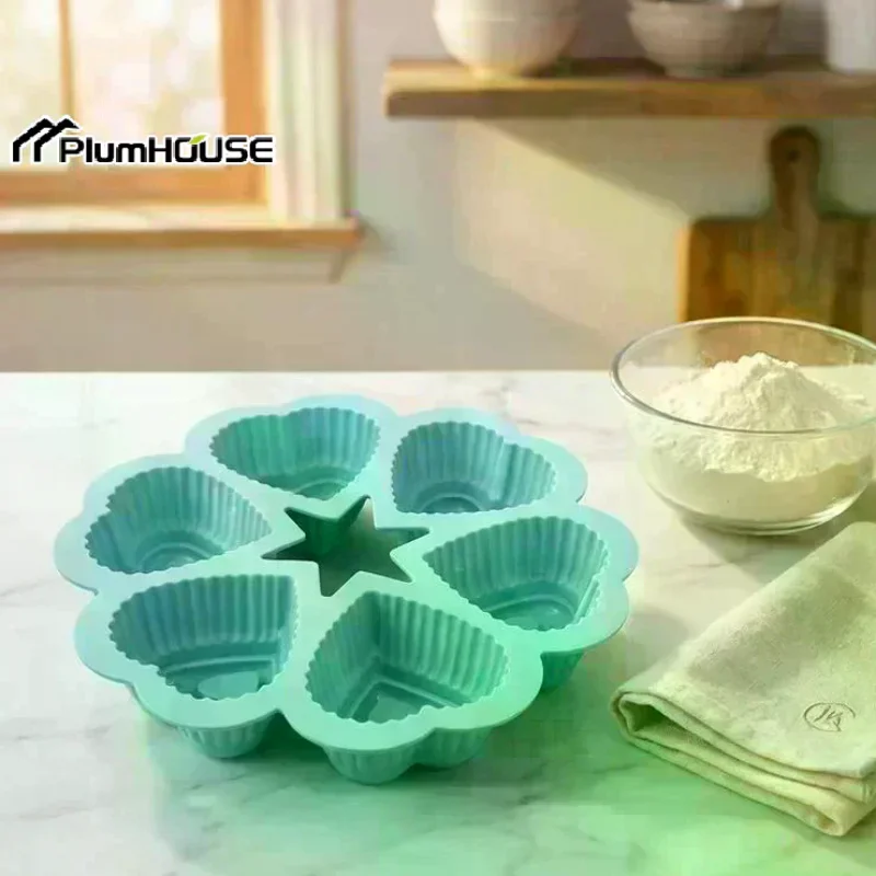 Moule à gâteau en silicone en forme de cœur, 1 pièce, plaque de cuisson antiadhésive de qualité alimentaire pour chocolats, gâteaux, Saint-Valentin et pâtisserie maison