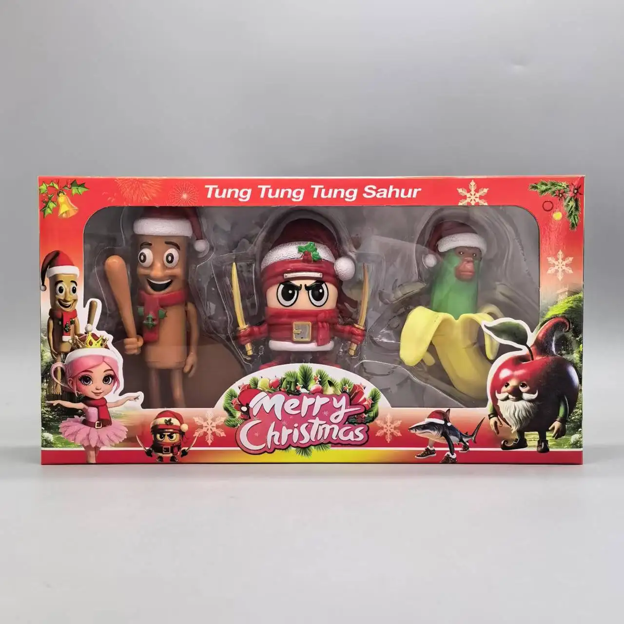 Novo natal shan hai jing café menina caixa de presente, figura de caixa cega mistério, brinquedo de mesa para decoração de natal presente das crianças