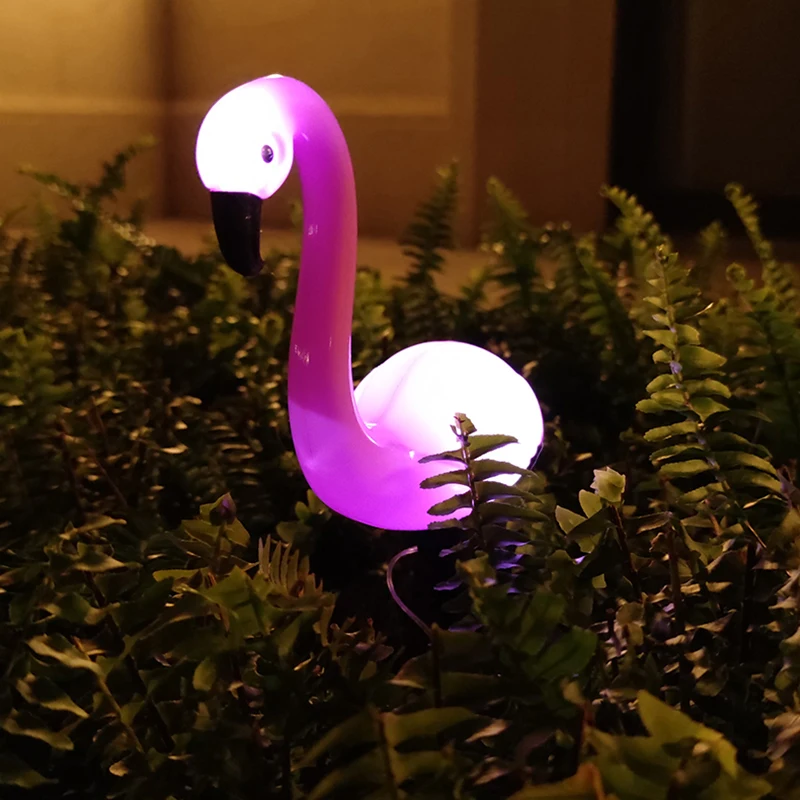 Imagem -03 - Flamingo-como Levou Lâmpada Solar Impermeável em pé Decoração ao ar Livre Jardim Pátio Passagem Terra Rosa