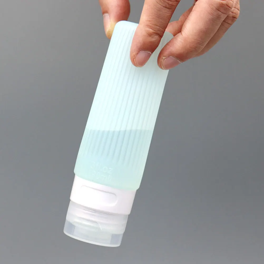 

4pcs Refillable Lotion Bottles Portable Silicone Squeezing Containers for Travel Shampoo toiletries squeeze bottles empty