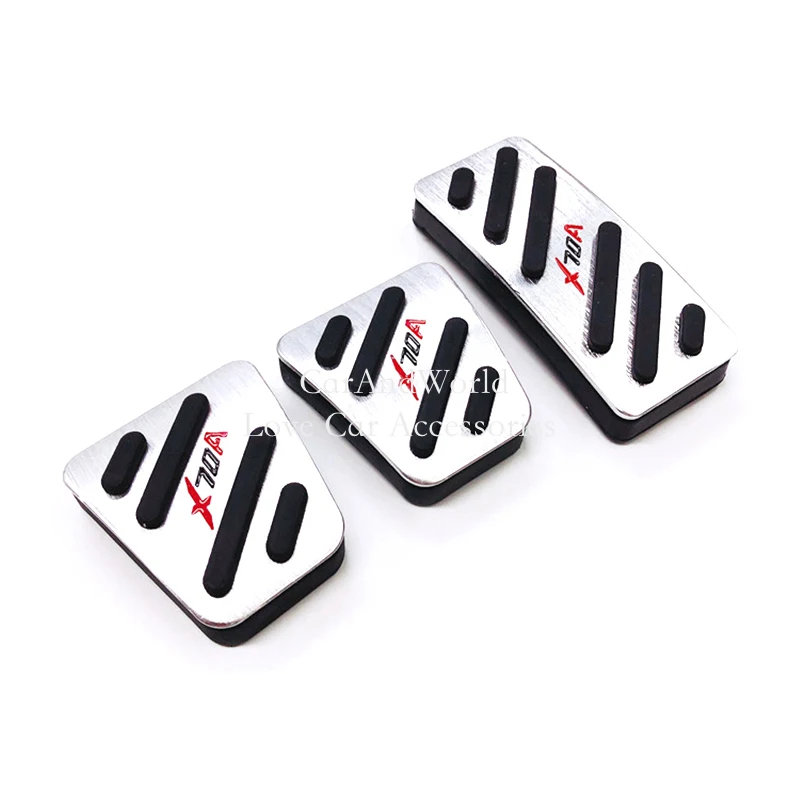 Aluminium Alloy Car MT Foot Rest Pedals Accelerator Gas Pedal Brake Cover Non-slip Pads For CHANGAN X70A 2018-2020