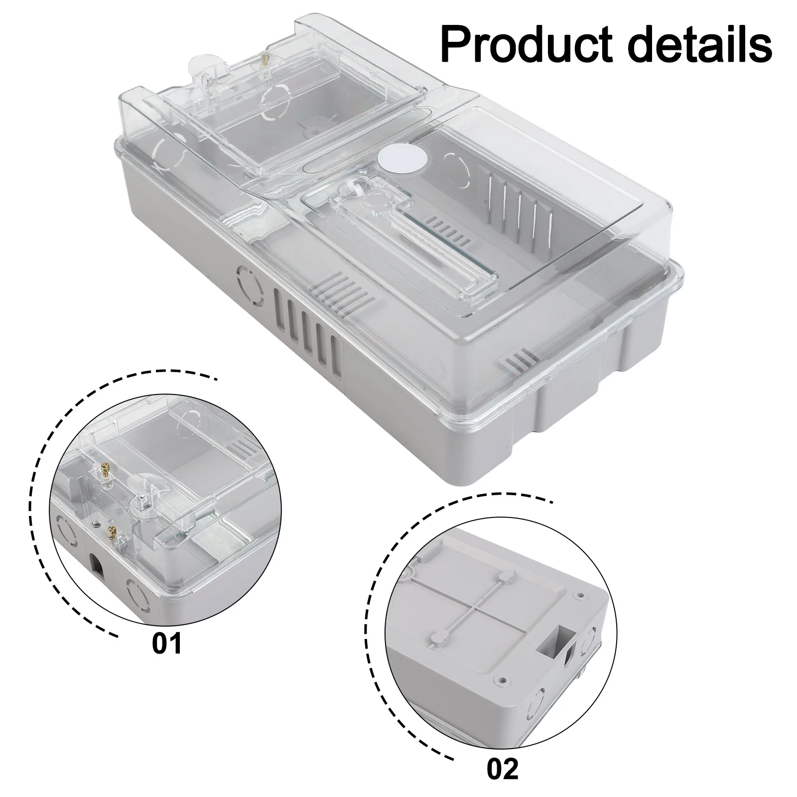 Multi Use 6 Circuit Single Phase Meter Box Transparent Electric Meter Box for Homes Schools and Commercial Spaces