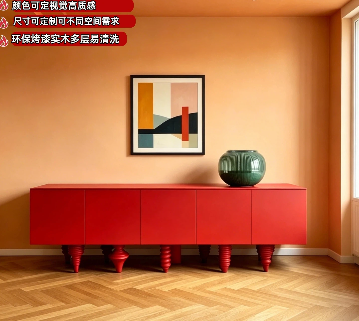 Painted dining side cabinet modern simple wine cabinet cupboard kitchen rack living room wall household locker