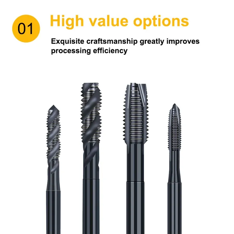 GAMONT 6542 High Speed Steel Tip/Spiral Taps For Nitriding Machine M2-M20 Nitrided Coated CNC Tap Tapping Tools