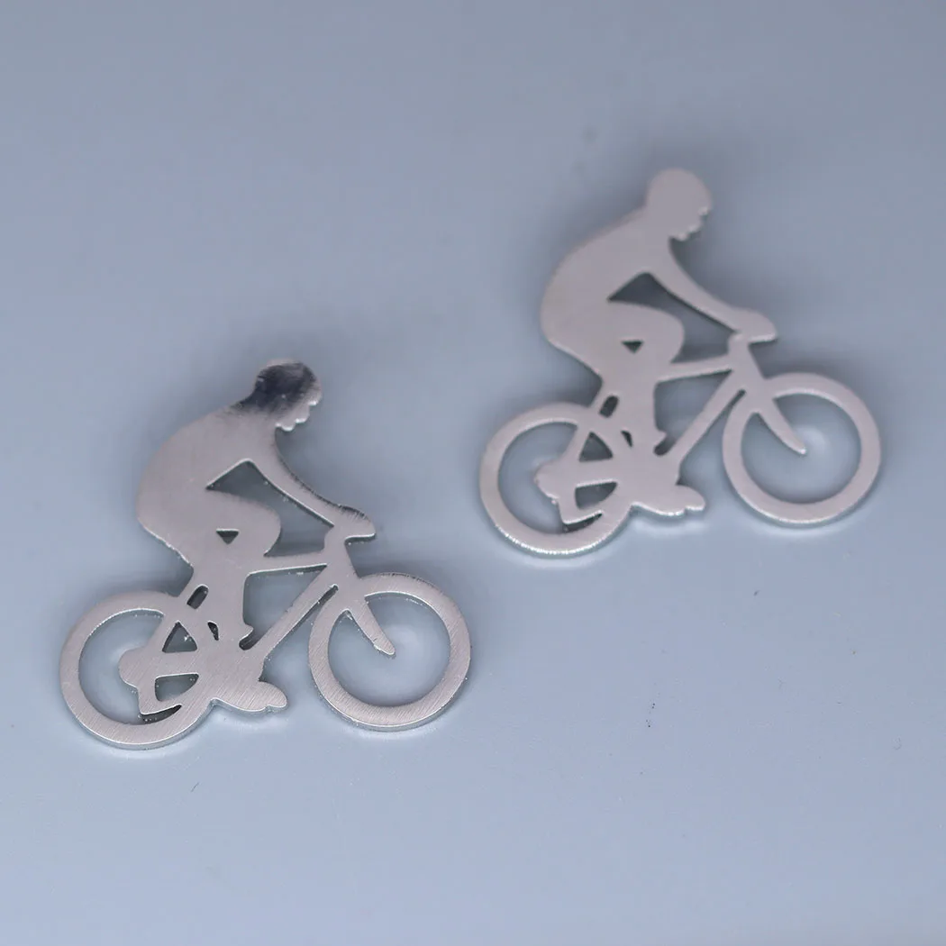 5pcs/lot Bicycle Figure Bike Rider Charm for Jewelry Metal Accessories DIY Charms For Jewelry Crafts Findings