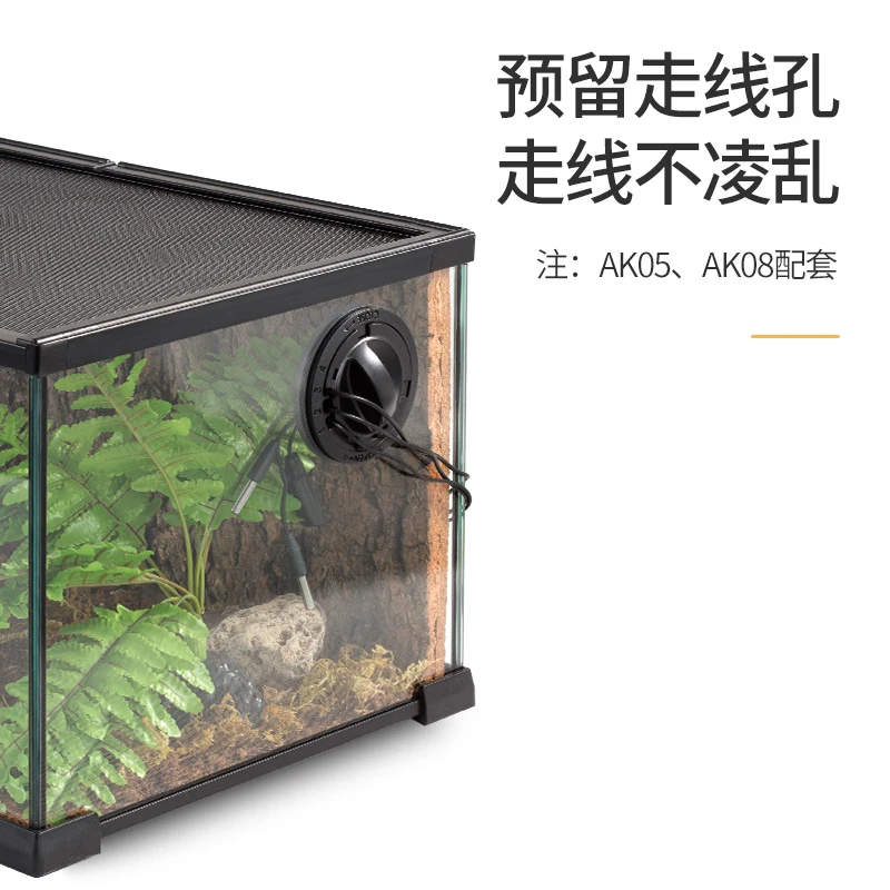 Rainforest Glass Terrarium for Reptiles Snake Tree Frog Bearded Dragon Lizard Gecko Spider Habitat Tank with Decorations view 4