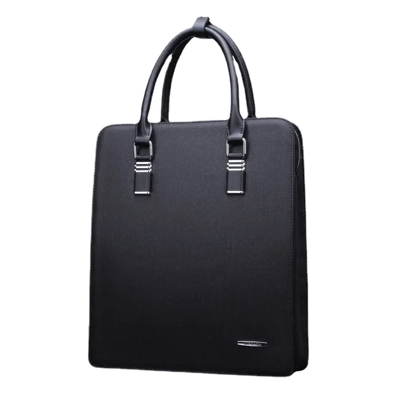 

Small Handbag with Password Lock Men's Verticle Square Business Men's Bag Hand Bag Casual Bag Simple Leather Briefcase Men