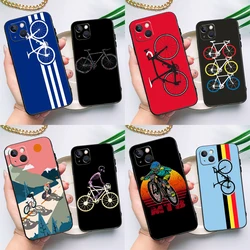Mountain Bike Cycling art Silicone Case For iPhone 11 12 Pro Max XS X XR 6S 7 8 Plus SE 2020 13 Mini Cover Coque