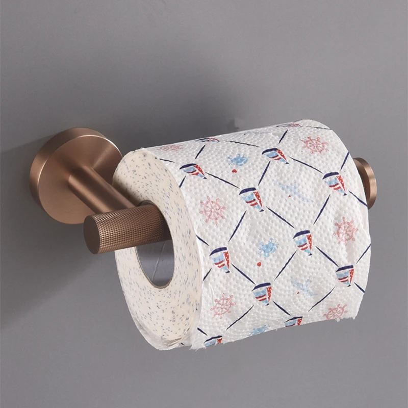 Brushed Rose Gold  Accessories Set Toilet Brush Holder Toilet Paper Holder Towel Bar Rail Rack Hanger Hook Soap Dish Hardware view 5