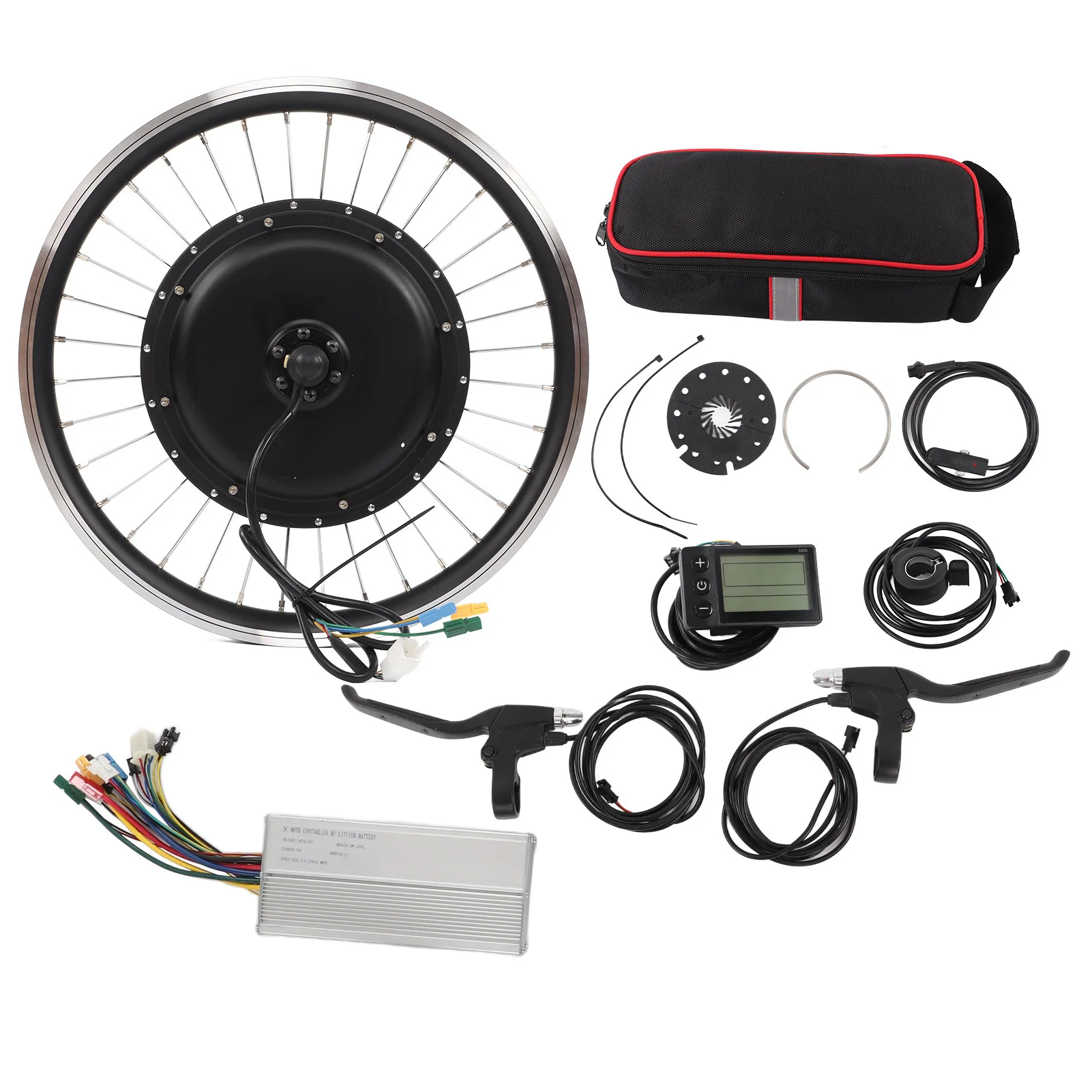 20inch Electric Bicycle 48V 1500W Rear Drive Motor Wheel Kit with 35A Controller LCD S866 Meter
