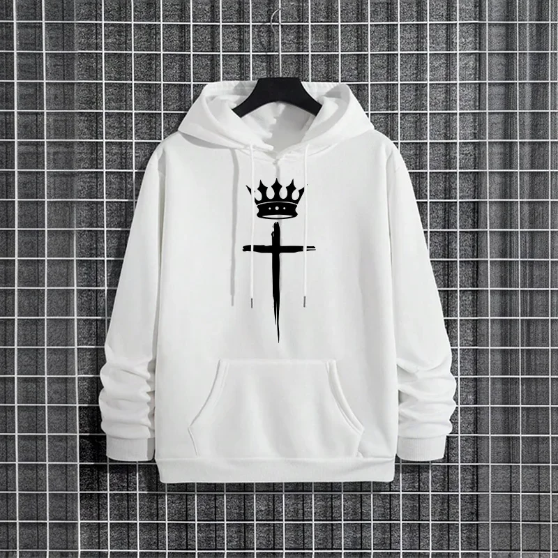 2025 سترات رجالي بغطاء للرأس مطبوعة بحروف غير رسمية في الهواء الطلق ملابس رياضية للركض للرجال بلوفر للحفلات والشارع وأكمام طويلة