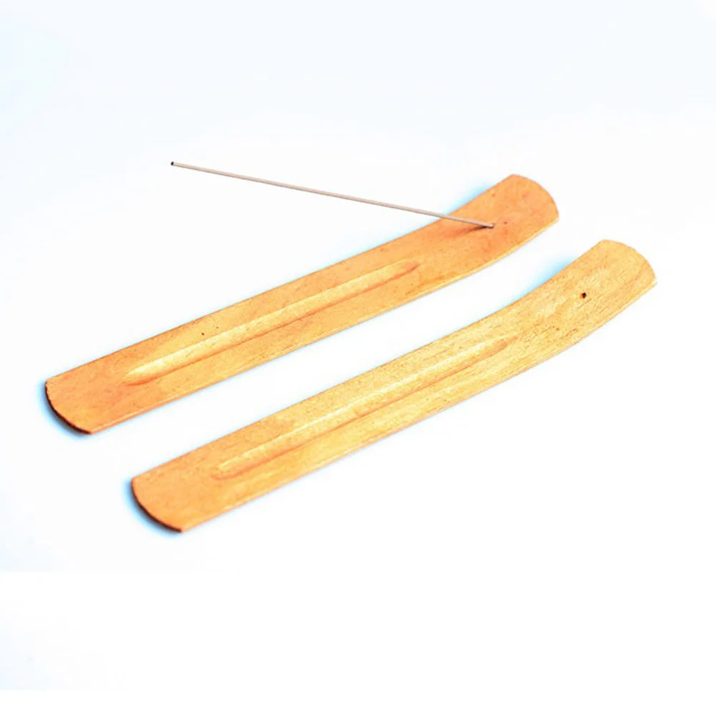

4Pcs 25x3.4x0.4cm Wooden Incense Holder Stand Board Ash Catcher Meditation Yoga Spa Home Fragrance Accessories